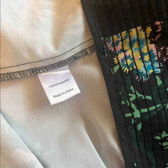 Tuckernuck Chloe Floral Belted Dress - Black, Yellow, Green - Picture 8 of 10